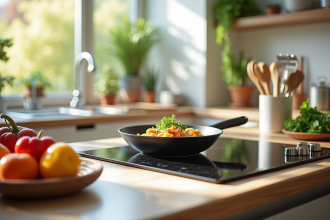 Cuisine moderne avec appareils économes en énergie