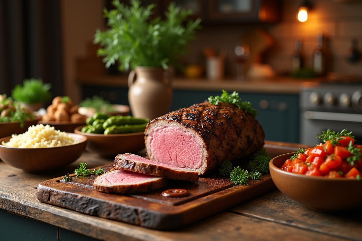 Counter rustique avec gigot d