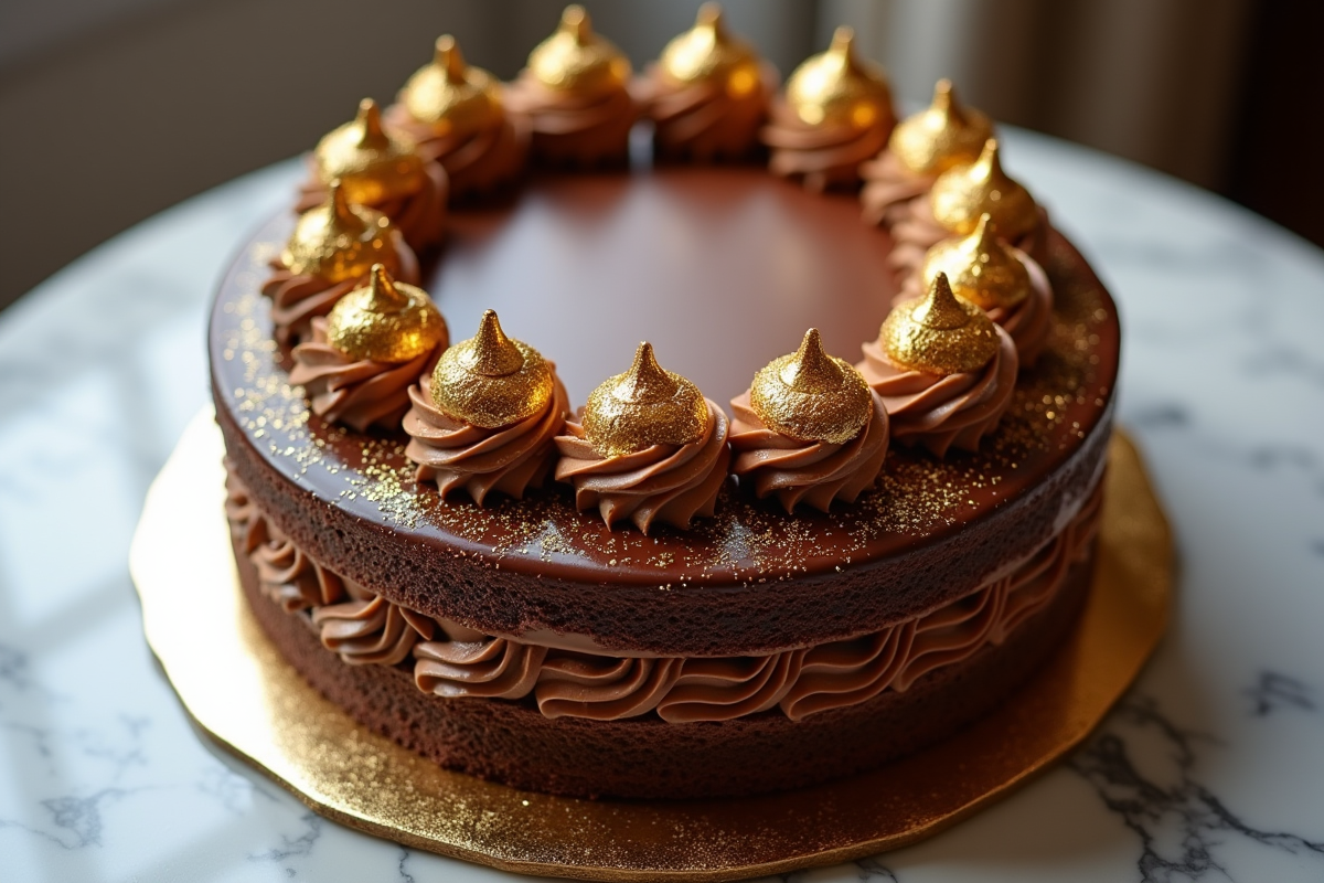 Gâteau opéra entier décoré d